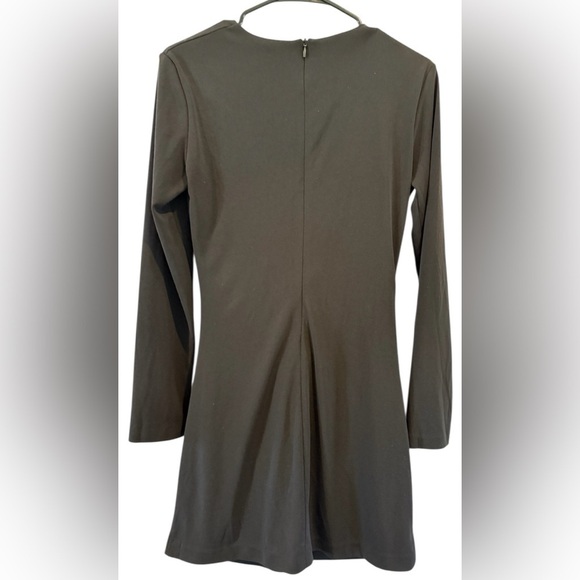 Zara Elegant Black Tie Front Dress - Picture 5 of 7